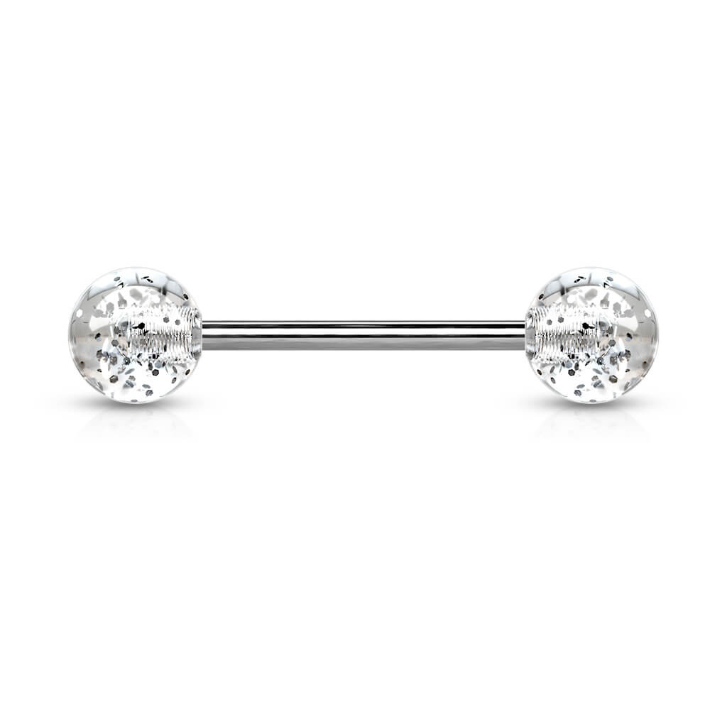 Barbell Acryl Glitzer Kugel