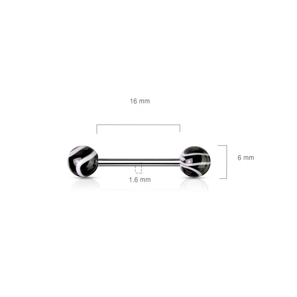 Barbell Acryl Marmor Kugel
