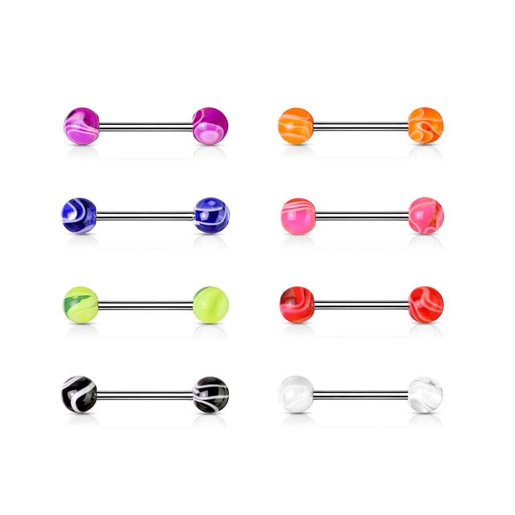 Barbell Acryl Marmor Kugel