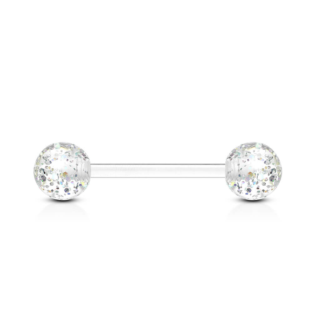 Barbell Acrylic Ultra Glitter Ball