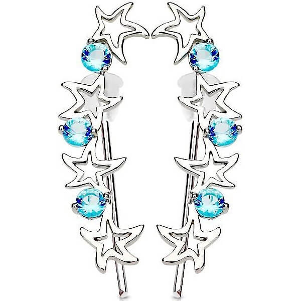 Ear crawler gwiazdka cyrkonia