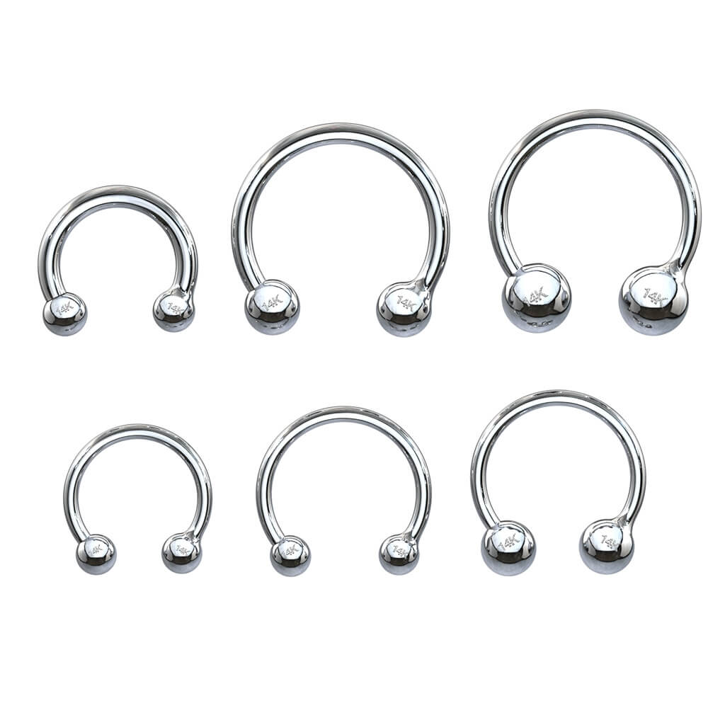 Oro 14 kt Ferro di Cavallo Sfere