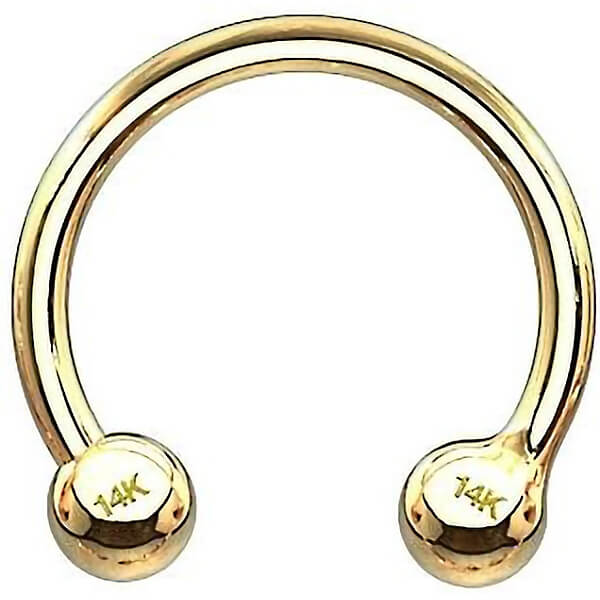 Oro 14 kt Ferro di Cavallo Sfere
