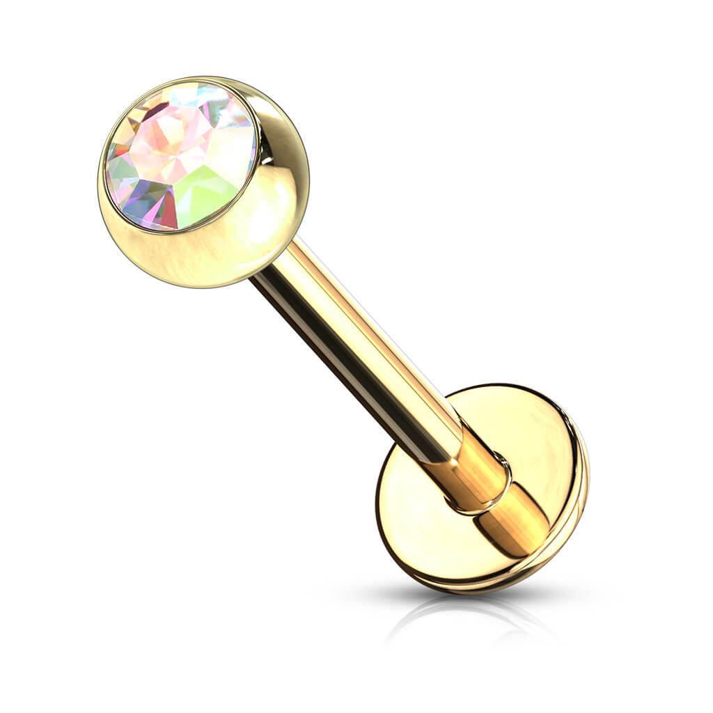 Labret Zircone a sfera e Oro