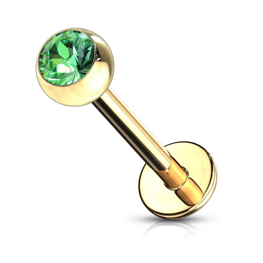 Labret Zircone a sfera e Oro