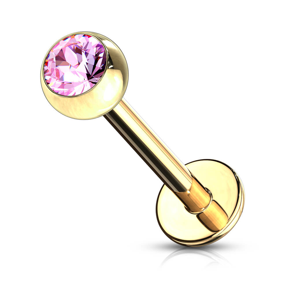 Labret Zircone a sfera e Oro