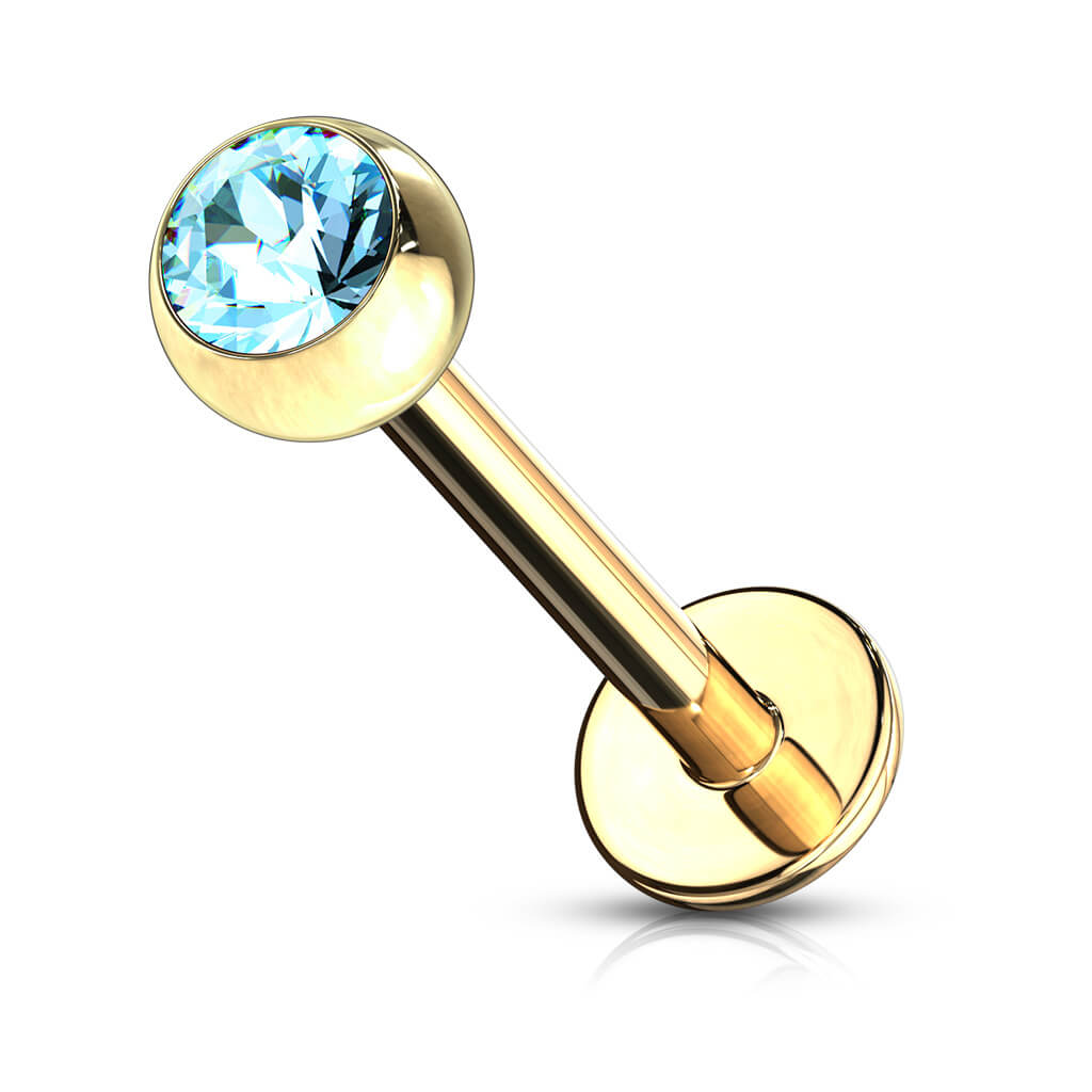 Labret Zircone a sfera e Oro