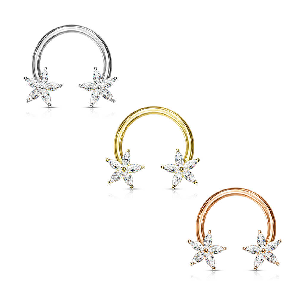 Horseshoe Flower Zirconia