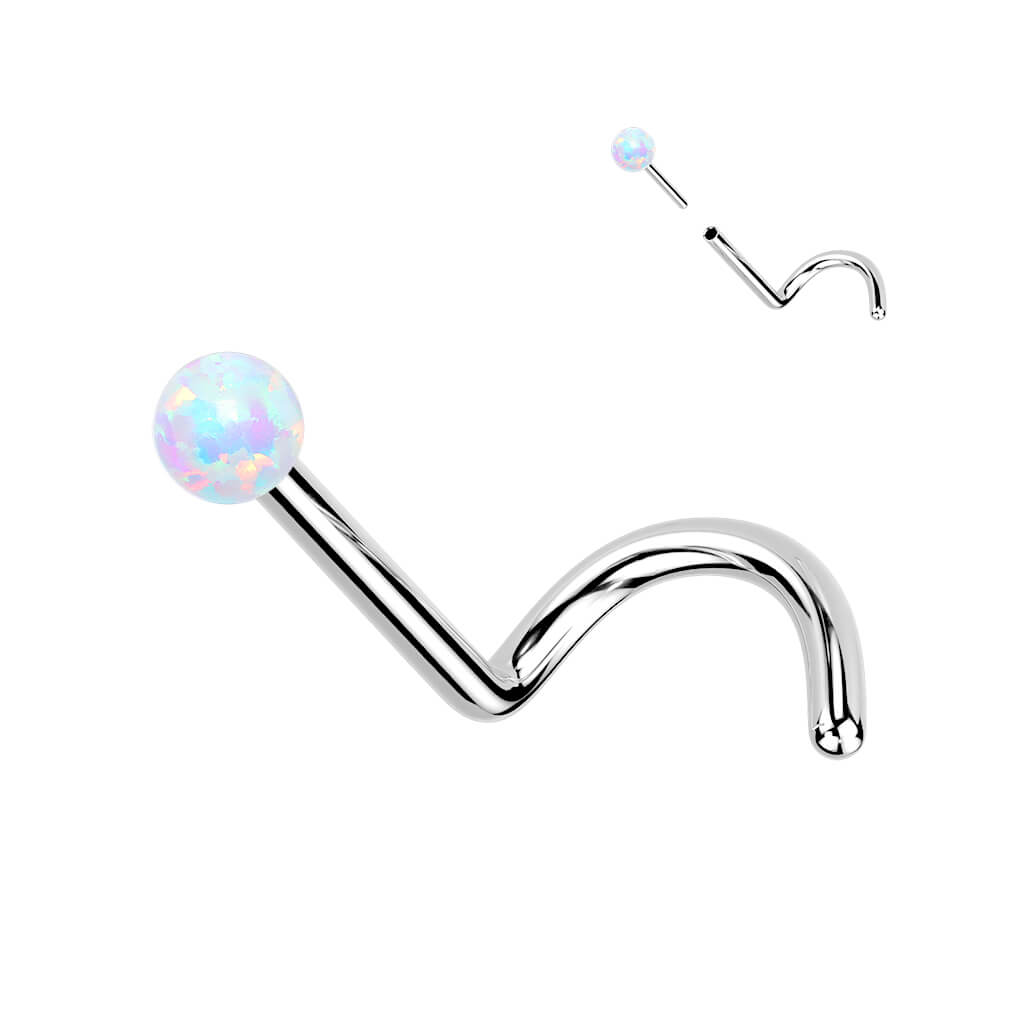 Titane Nez Vis Bille Opale Argent Enfoncer