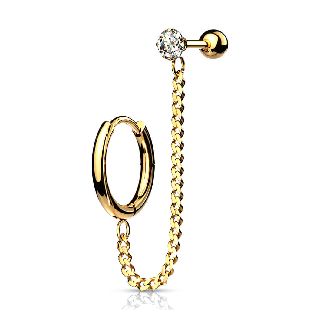 Barbell Barbell con cadena Circonita Clicker