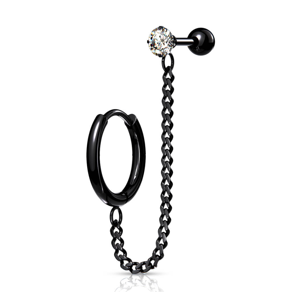 Barbell Barbell con cadena Circonita Clicker