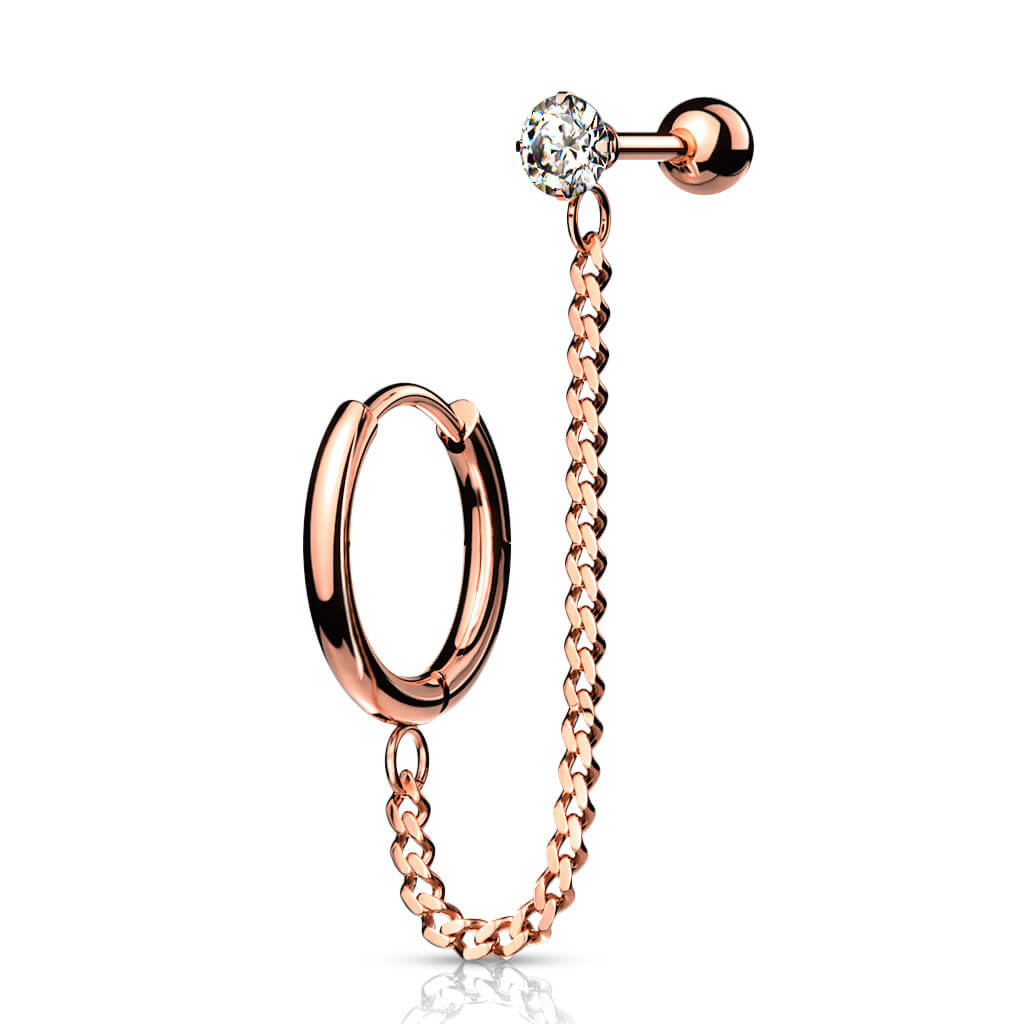 Barbell Barbell con cadena Circonita Clicker