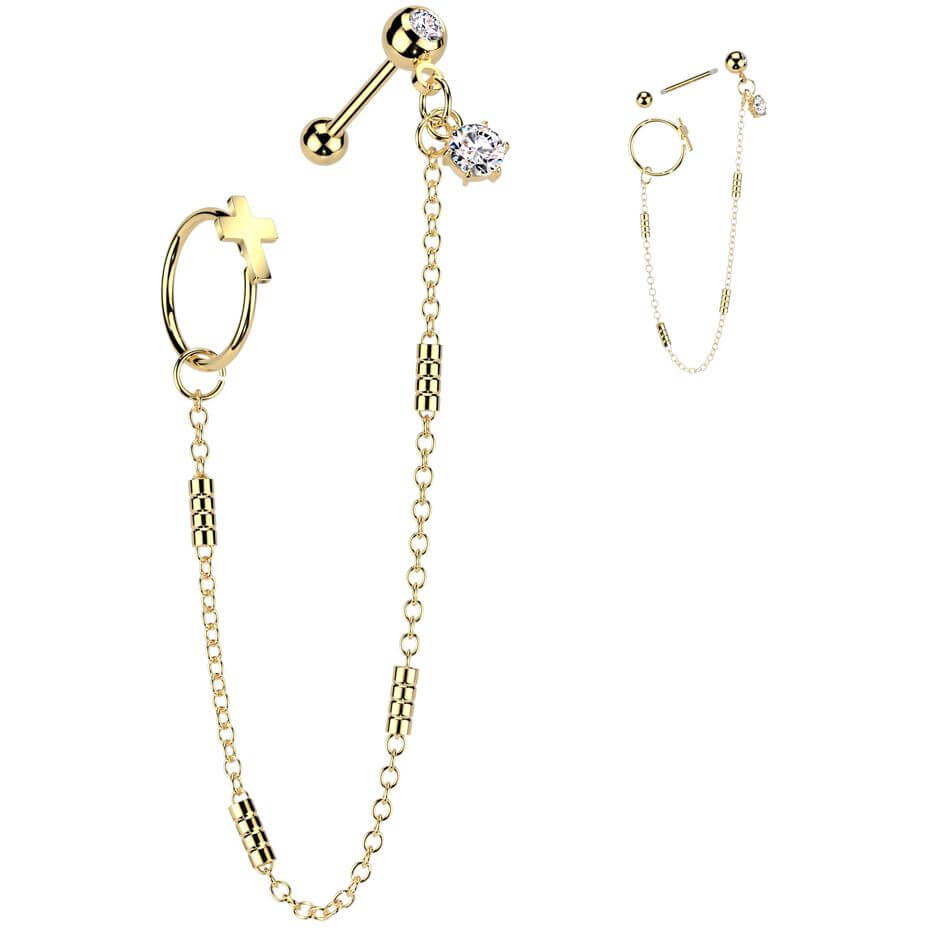 Value Pack barbell chain cross hoop