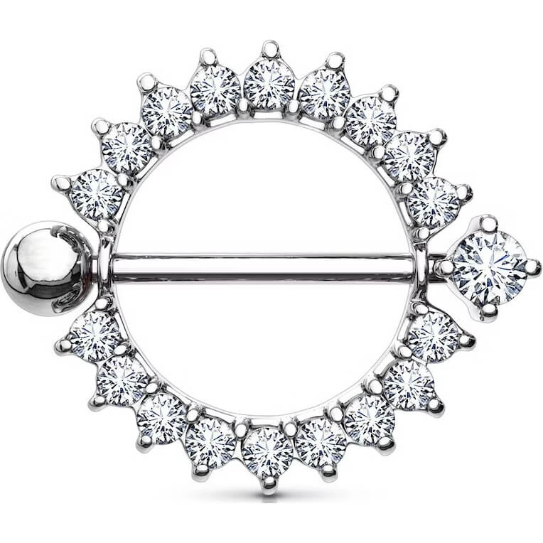Nippelpiercing Kranz Zirkonia