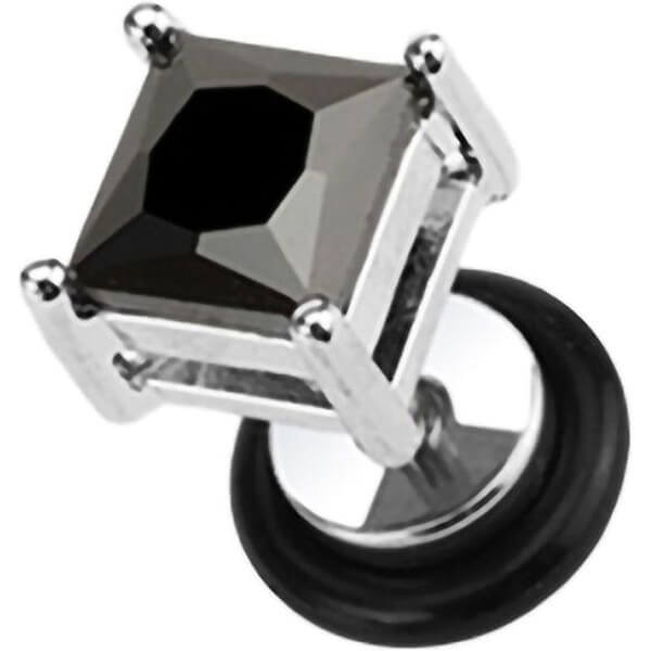 Finto Plug Zircone quadrato Filettatura Interna