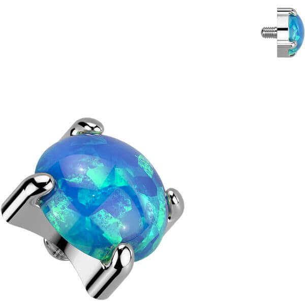 Titanium top opal prong setting Internally Threaded