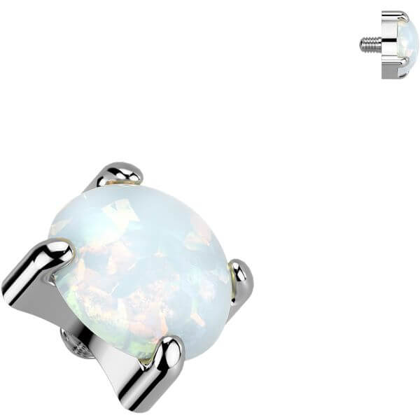 Titanium top opal prong setting Internally Threaded