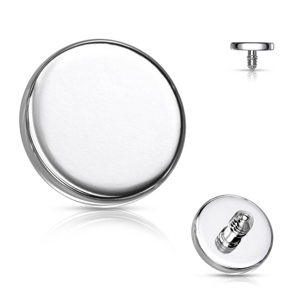 Titanium top flat round Internally Threaded