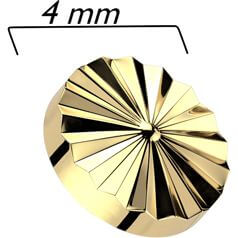 Titan Aufsatz Runder Diamantschliff Innengewinde