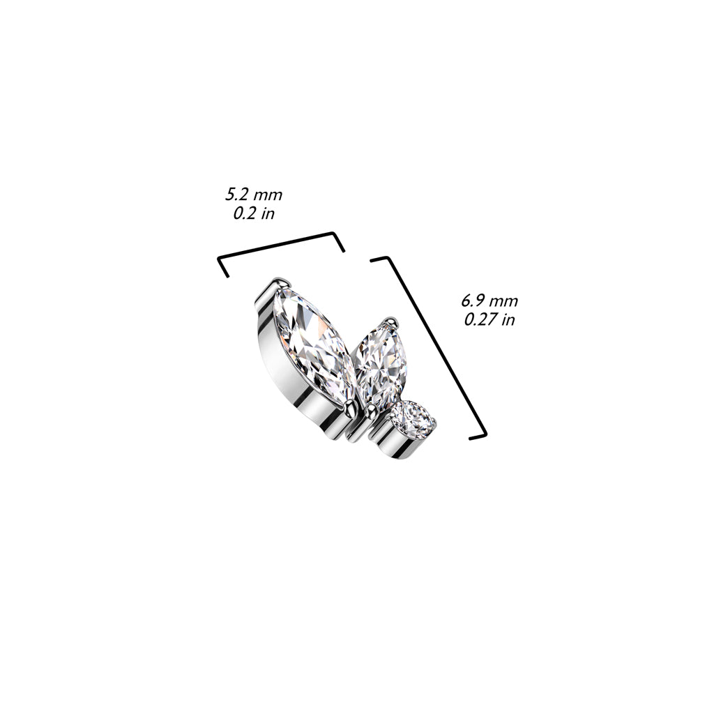 top 2 marquise zirconias Internally Threaded