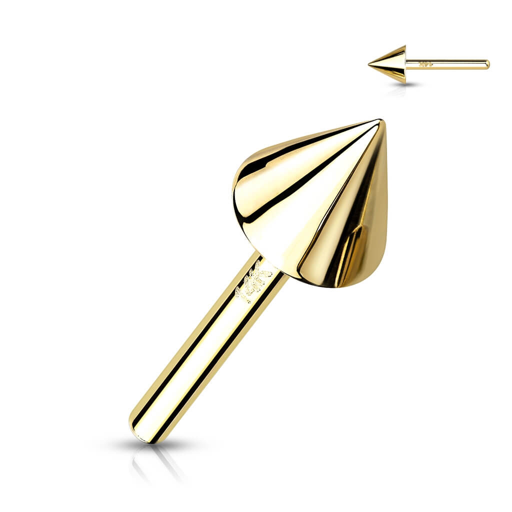 Oro 14kt Top Pincho Push In