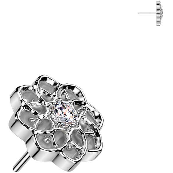 Titanium top flower zirconia Push-In