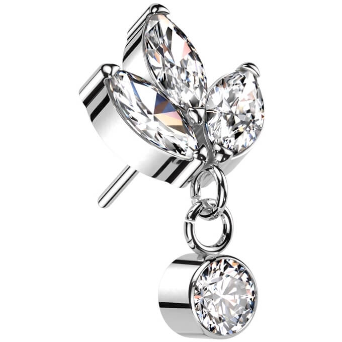Titanio Circonita Marquesa Colgante Push In