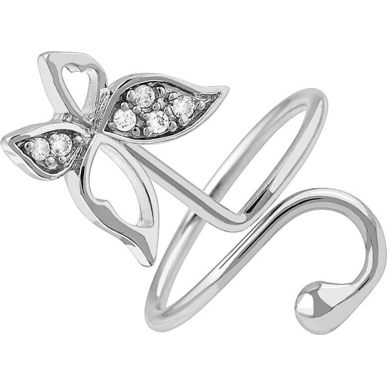 Schmetterling Verstellbar Zirkonia Silber