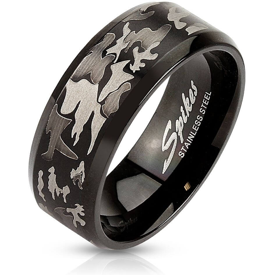 Anneau Camouflage Noir