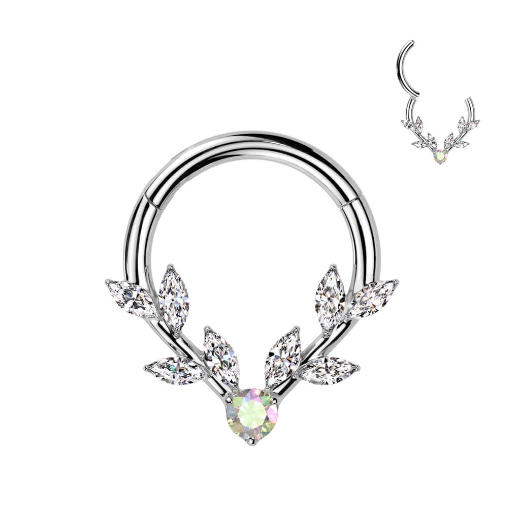 Ring vines zirconia marquise cut Segment