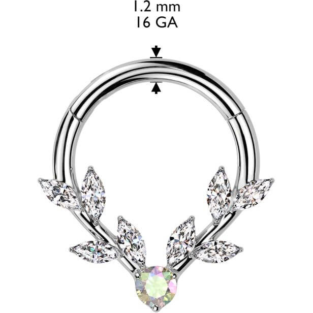 Ring vines zirconia marquise cut Segment