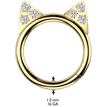 Titanium Ring cat's ears Segment