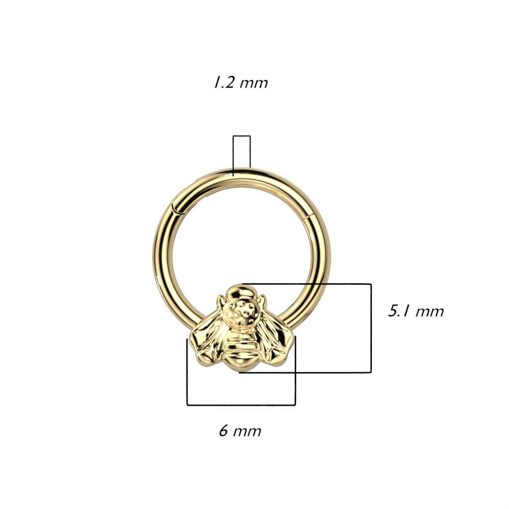 Titanio Anello Piercing Design Ape Clicker