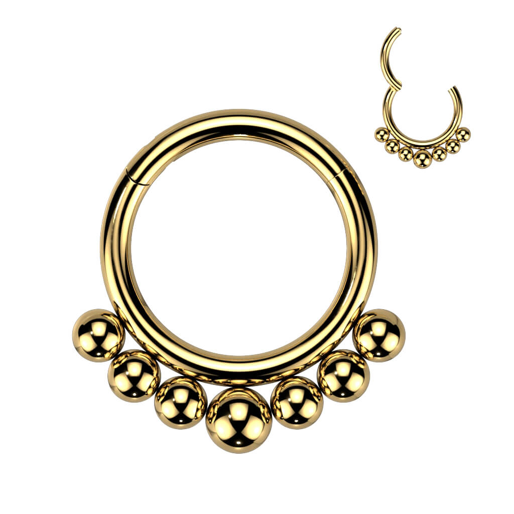 Titanio Anillo Bola Clicker