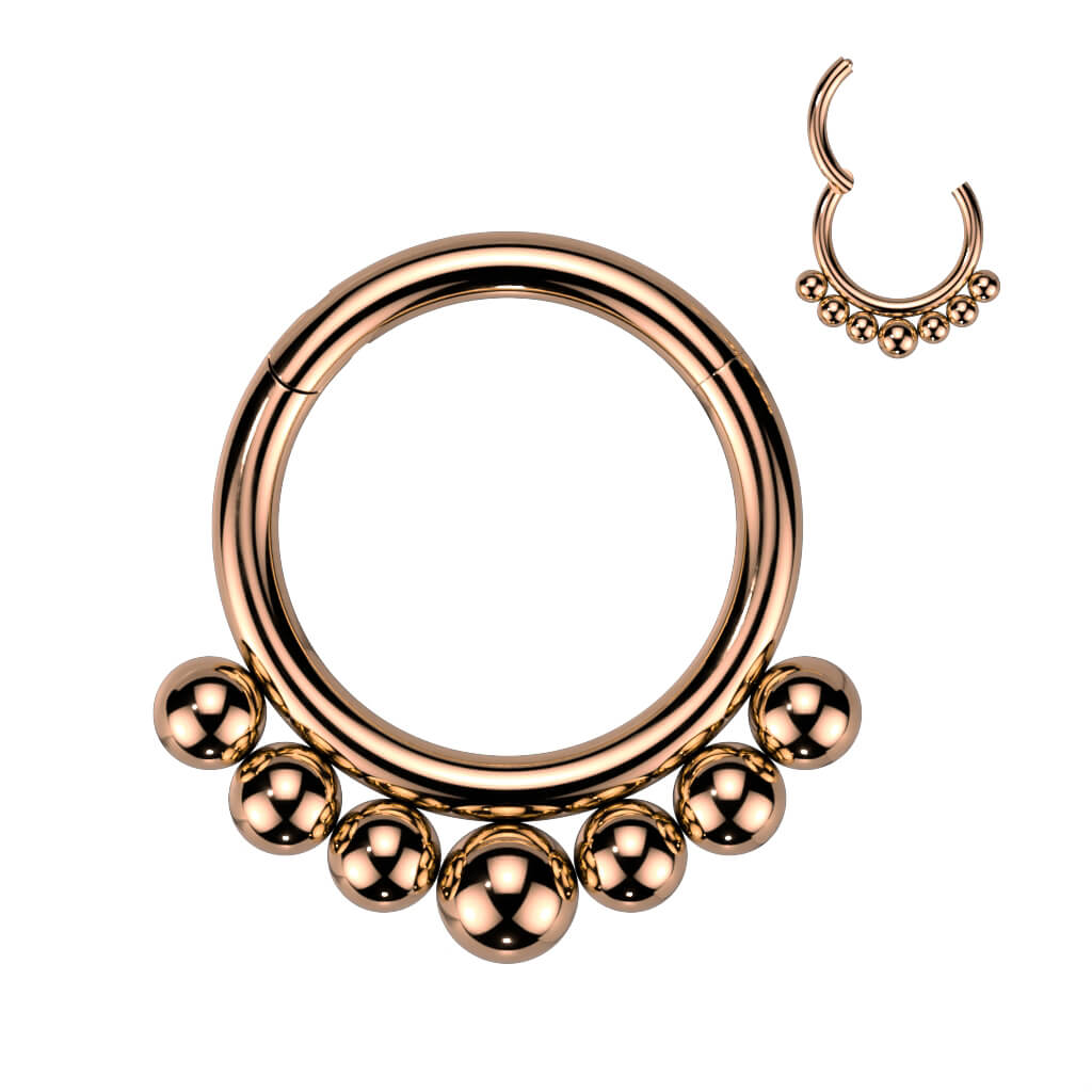 Titanio Anillo Bola Clicker