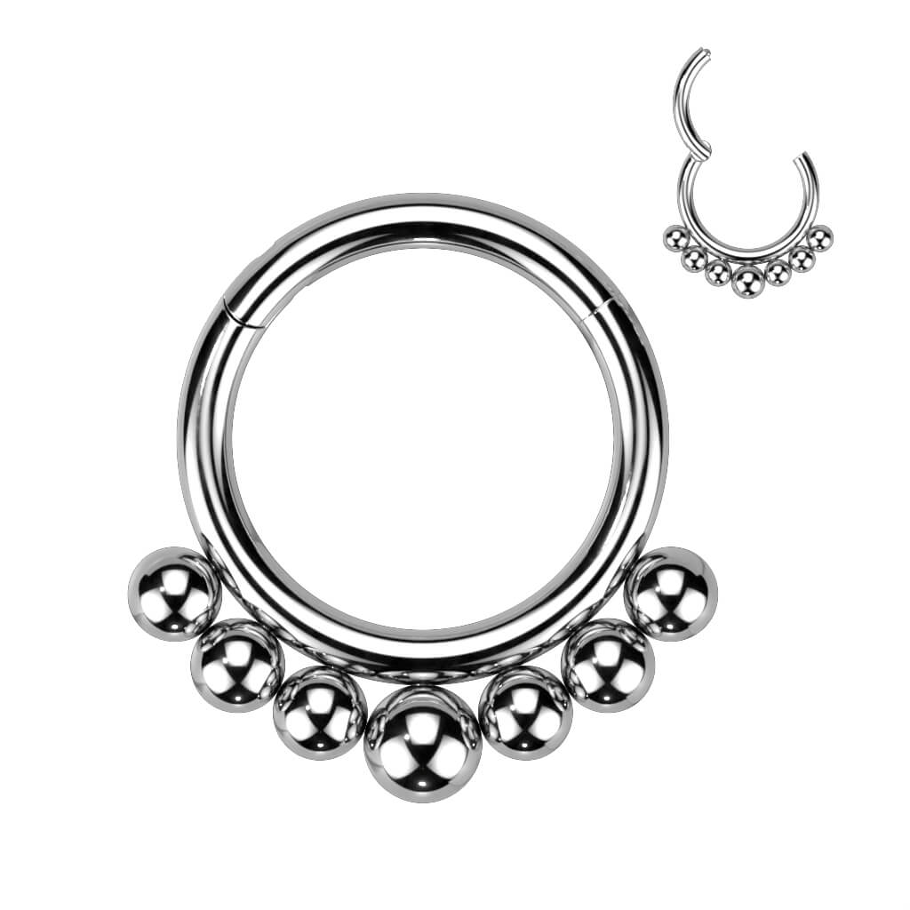 Titanio Anillo Bola Clicker