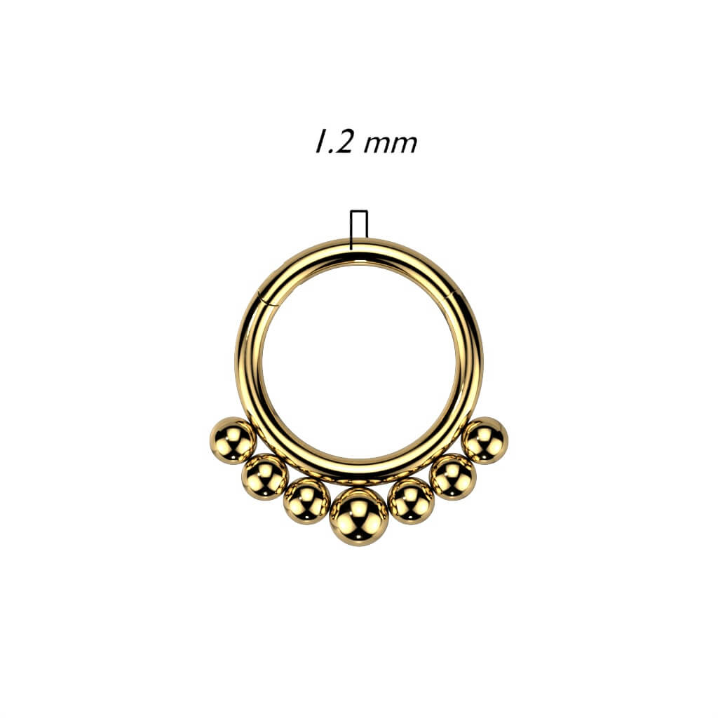 Titanio Anillo Bola Clicker