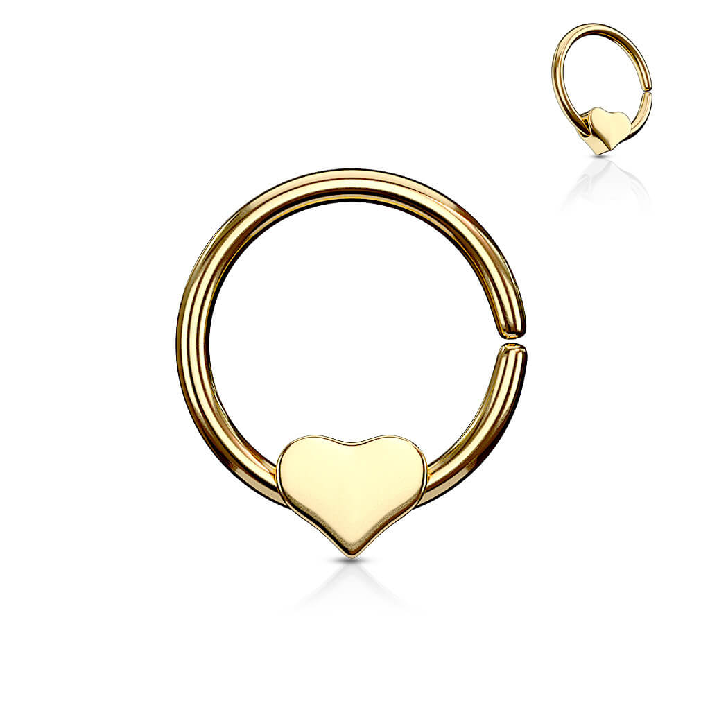 Anneau Cœur Plat Pliable