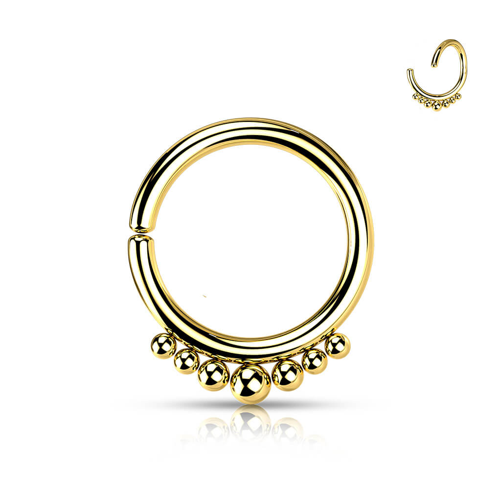 Anello Piercing Motivo a sfere Pieghevole