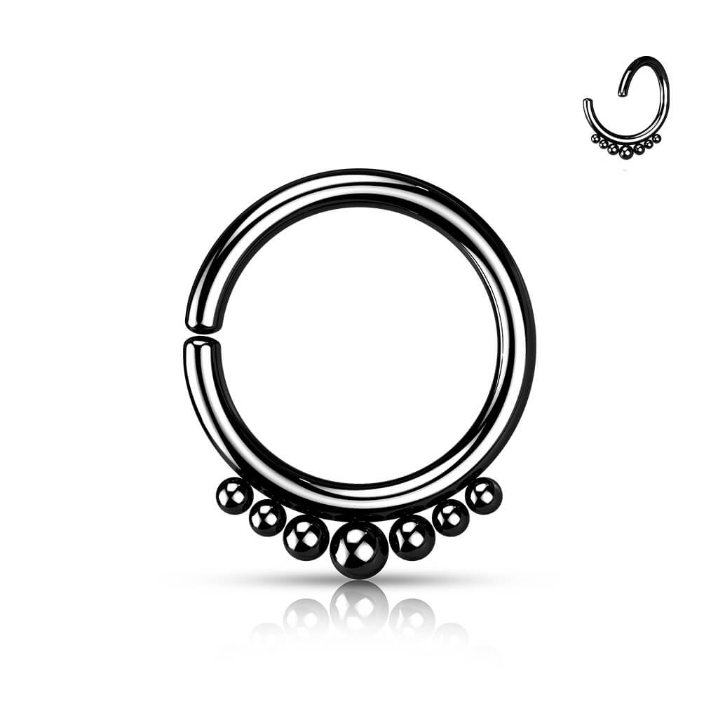 Anello Piercing Motivo a sfere Pieghevole