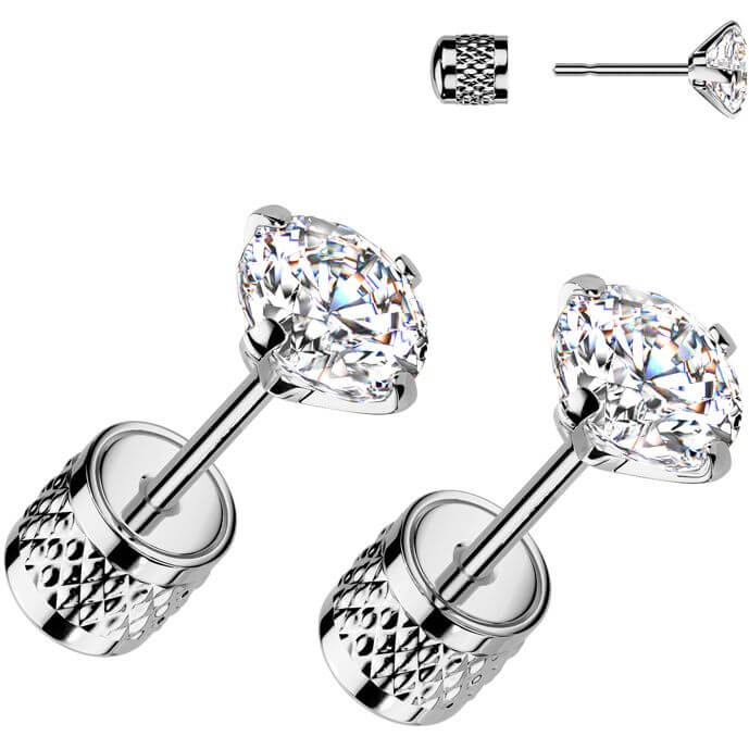 round zirconia prong setting