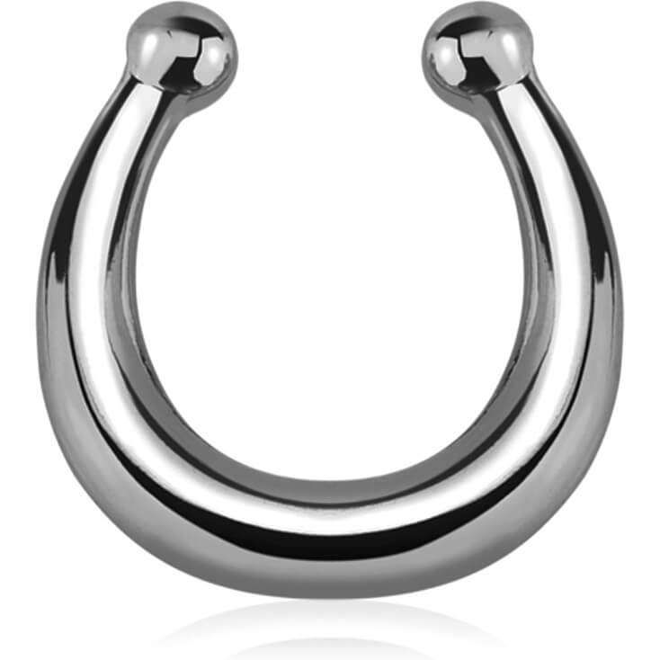 Fake piercing do nosa septum kolczyk rozginany