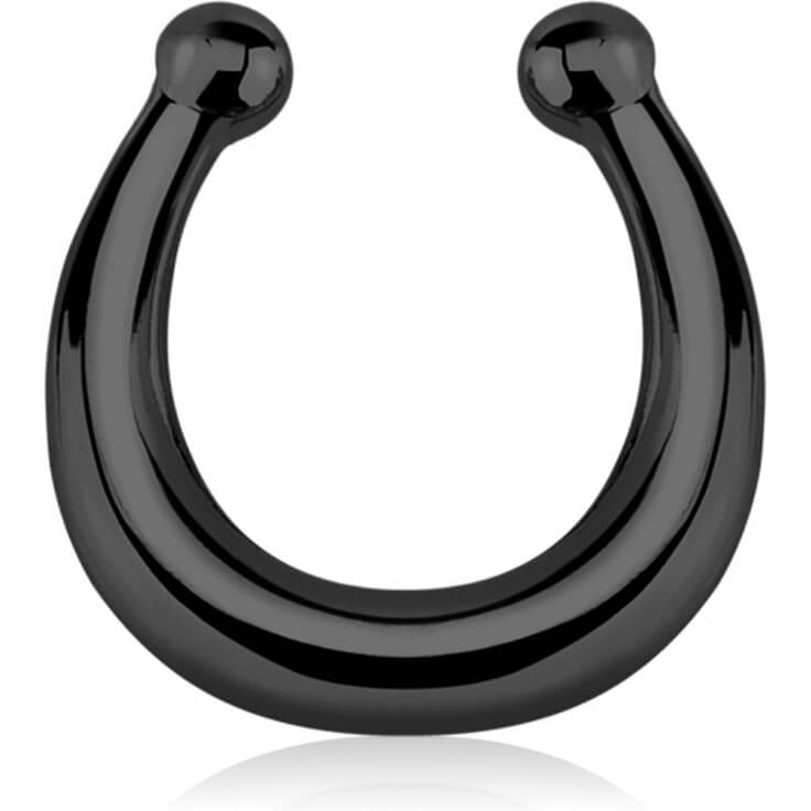 Fake piercing do nosa septum kolczyk rozginany
