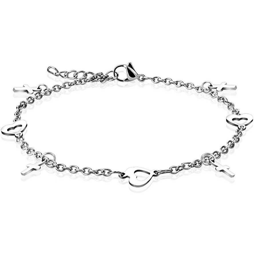 Plata con corazones y cruces