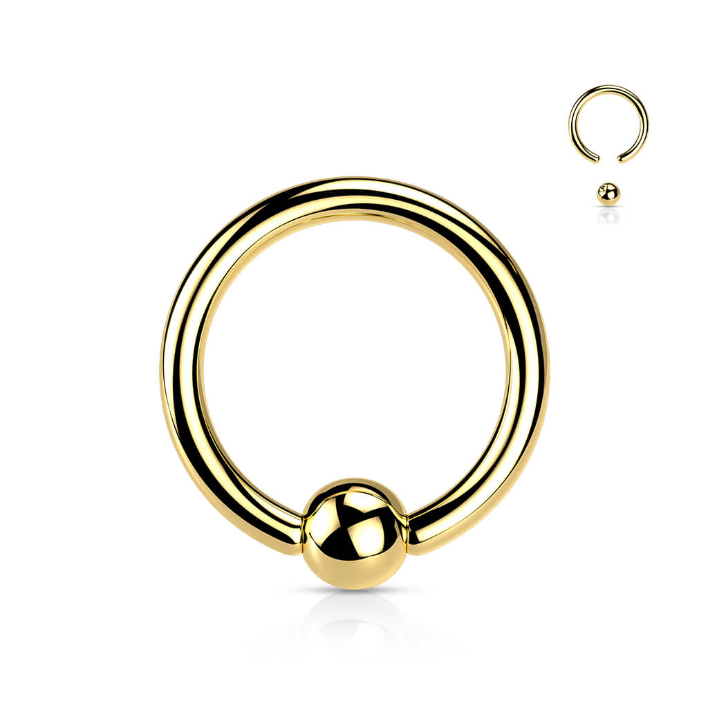 Titan Ring Kugel PVD Klemmkugelring