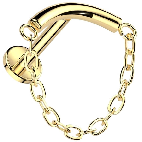 Titanium Labret chain Internally Threaded
