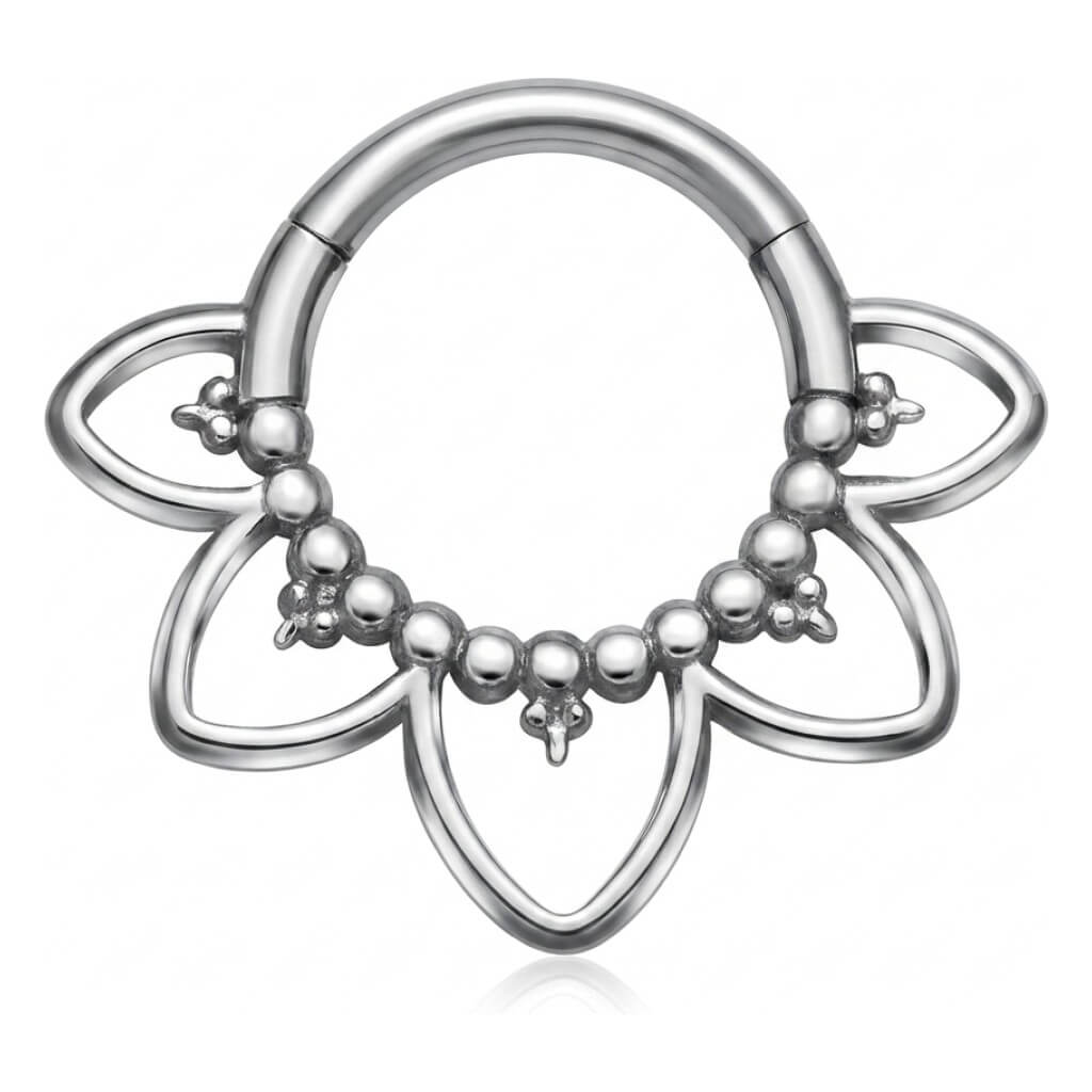 Titanium Ring Lotus Flower Clicker
