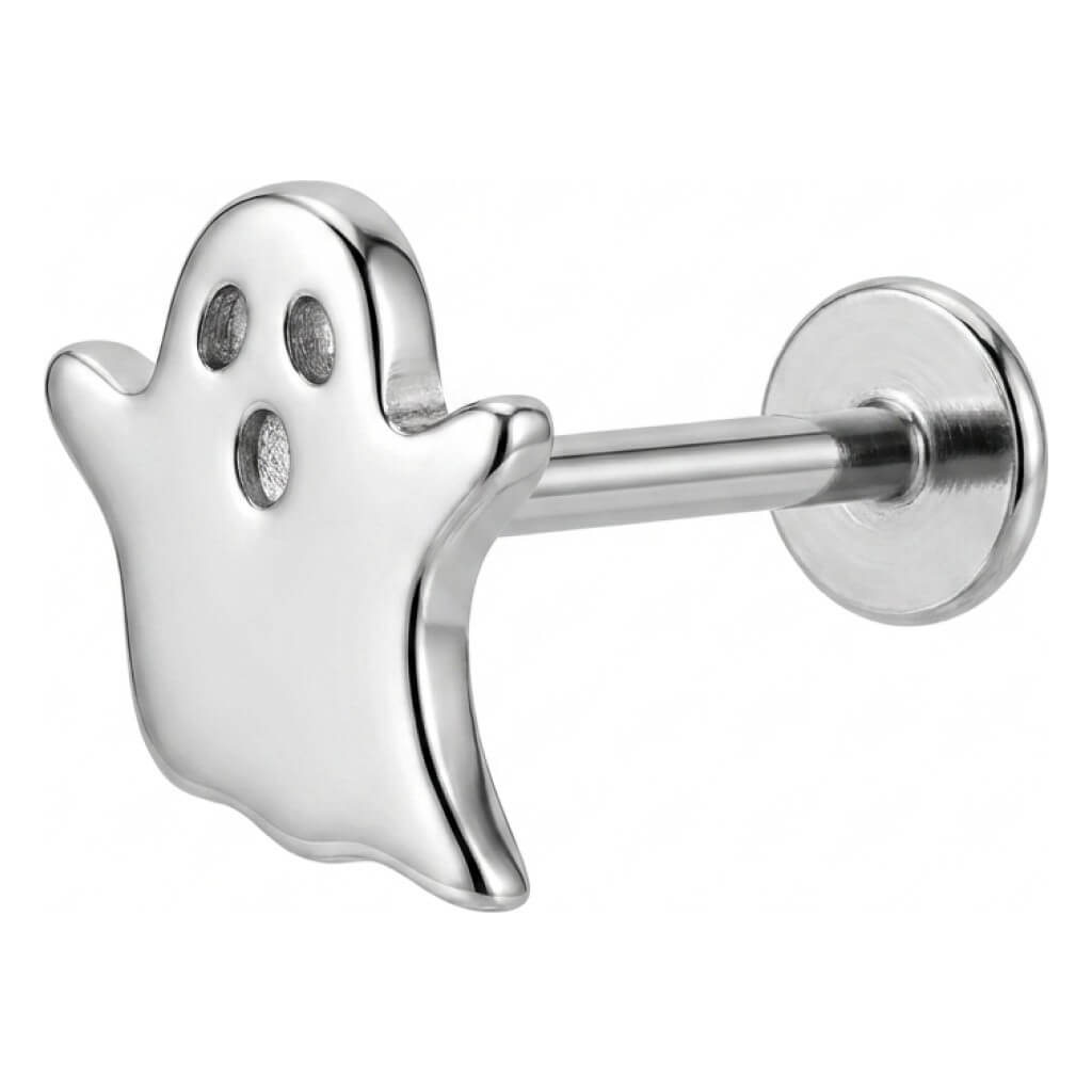 Titanium Labret Ghost Internally Threaded