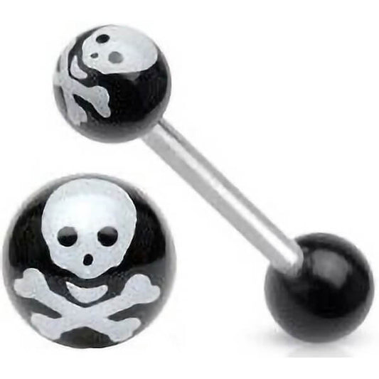 Barbell Bola de acrílica calavera