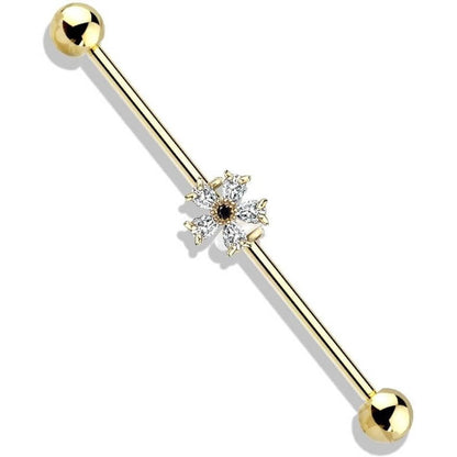 Industrial Barbell Flower Zirconia